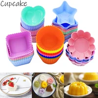new silicone cupcake mold non stick various shapes food grade silicone baking molds for jelly pudding candy cupcake pastry