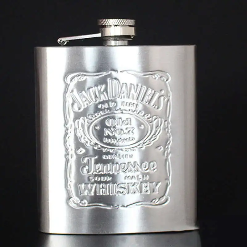 7oz silver Портативная фляга, фляга из нержавеющей стали, фляга, русская винная кружка, бутылка Wisky, посуда для напитков, бутылка для алкоголя, 7 унций, 8 унций - Цвет: 7oz silver