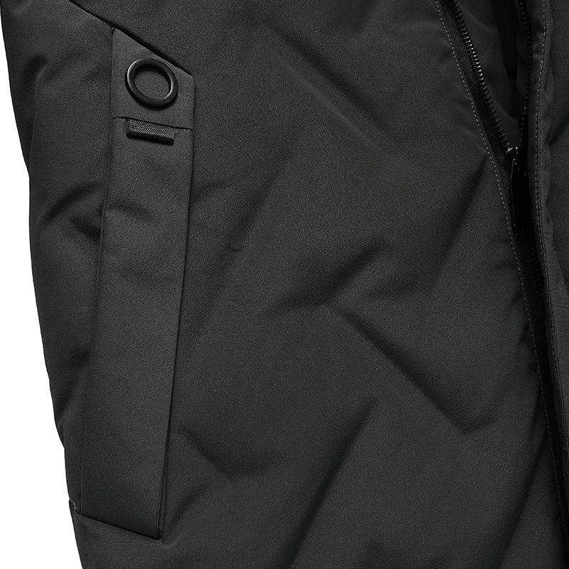 BATMO 90% белые куртки с капюшоном на утином пуху мужские зимние большие размеры GSYR8107