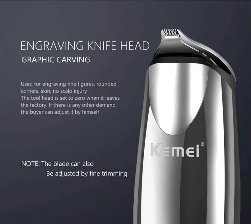 Kemei электрическая машинка для стрижки волос мужчин 3 в 1 многофункциональная