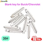 Откидной Пустой Автомобильный ключ 10 шт.лот, лезвие ключа Uncut DW04R 39 # для Chevrolet Aveo Spark Beat для Buick Excelle, металлическое лезвие ключа NO.39
