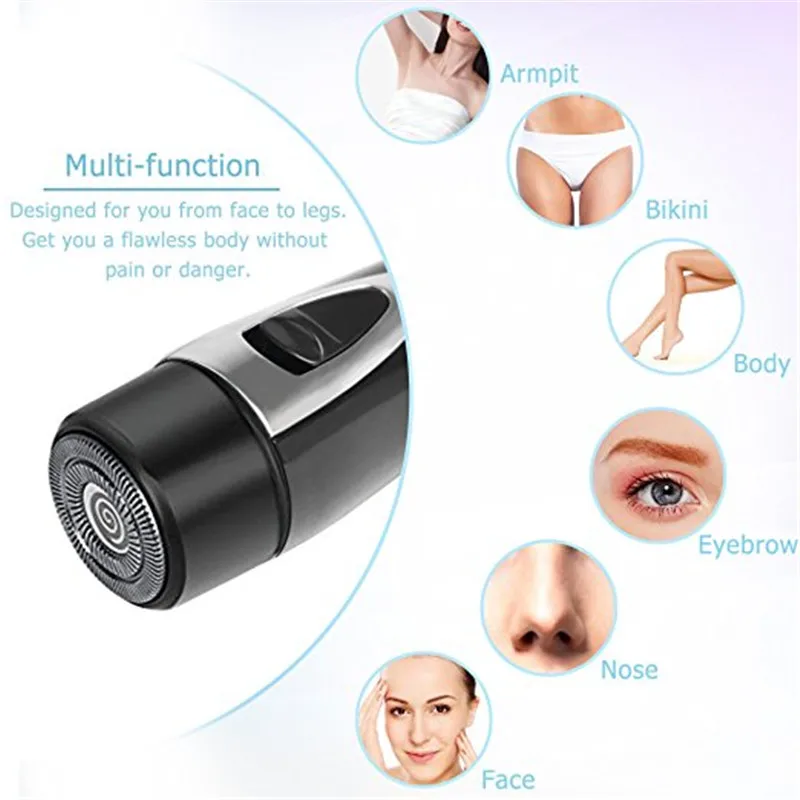 Электрический триммер для бровей безболезненный эпилятор макияжа мини бритвы