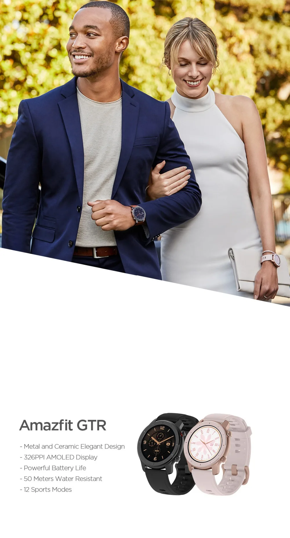 Глобальная версия Amazfit GTR 42 мм оригинальные Смарт-часы 5ATM водонепроницаемые 12 дней батарея gps управление музыкой Поддержка Android IOS