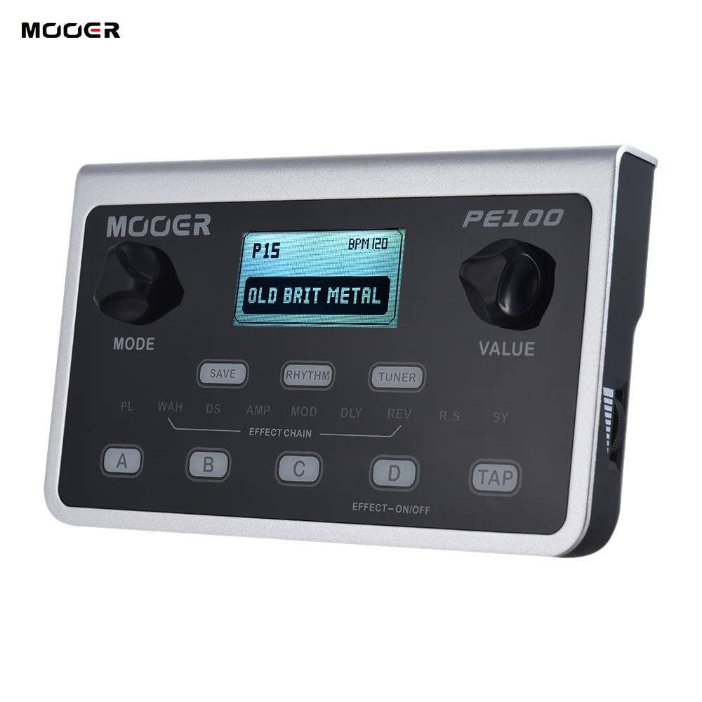 Процессор для создания мультиэффектов MOOER PE100 педаль гитары 39 эффектов 40 узоров