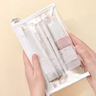 Милый прозрачный чехол для карандаша с мультипликационным изображением, женская простая вместительная Высококачественная косметичка в японском и треугольном стиле, корейские канцелярские принадлежности