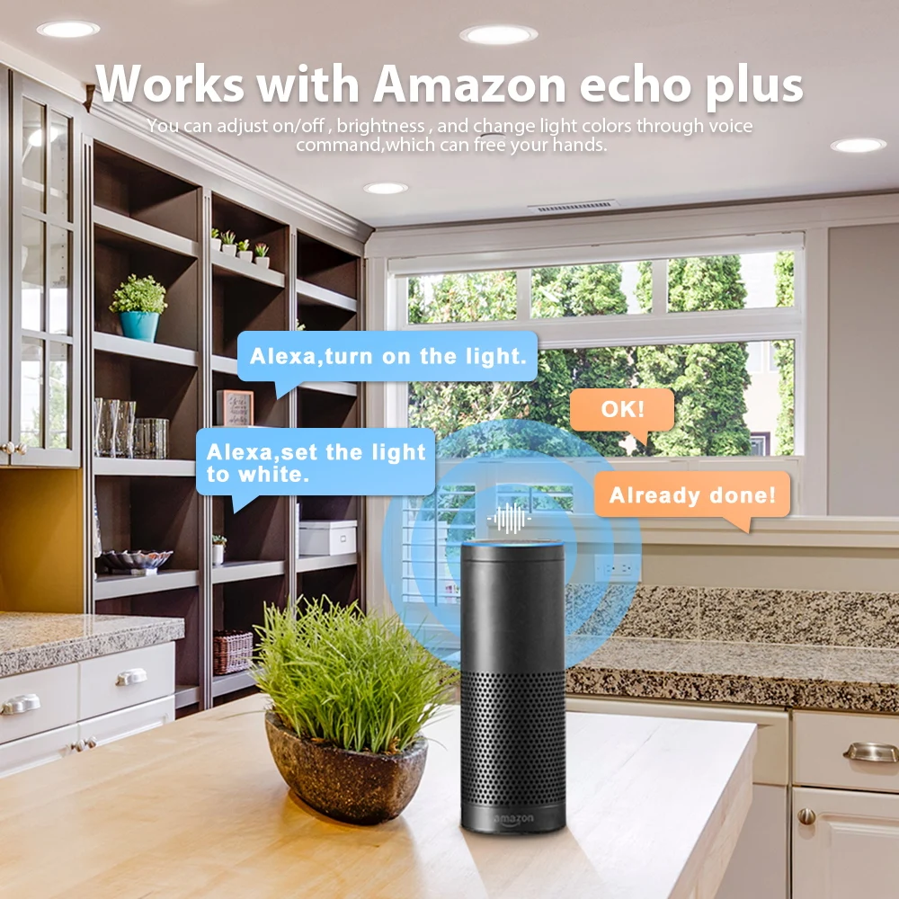 G светодиодный Интеллектуальный светильник OPTO zigbee plus RGB + CCT 6 Вт/9 Вт/12 Вт настенный