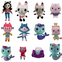 2022 new gabby dollhouse plush toy mercat cartoon stuffed animals mermaid cat mermaid plushie dolls kids birthday gifts
