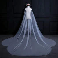 mingli tengda one layer 3m 4m 5m long veil with comb bridal solid tulle voile mariage cathedral wedding accessories bride velo