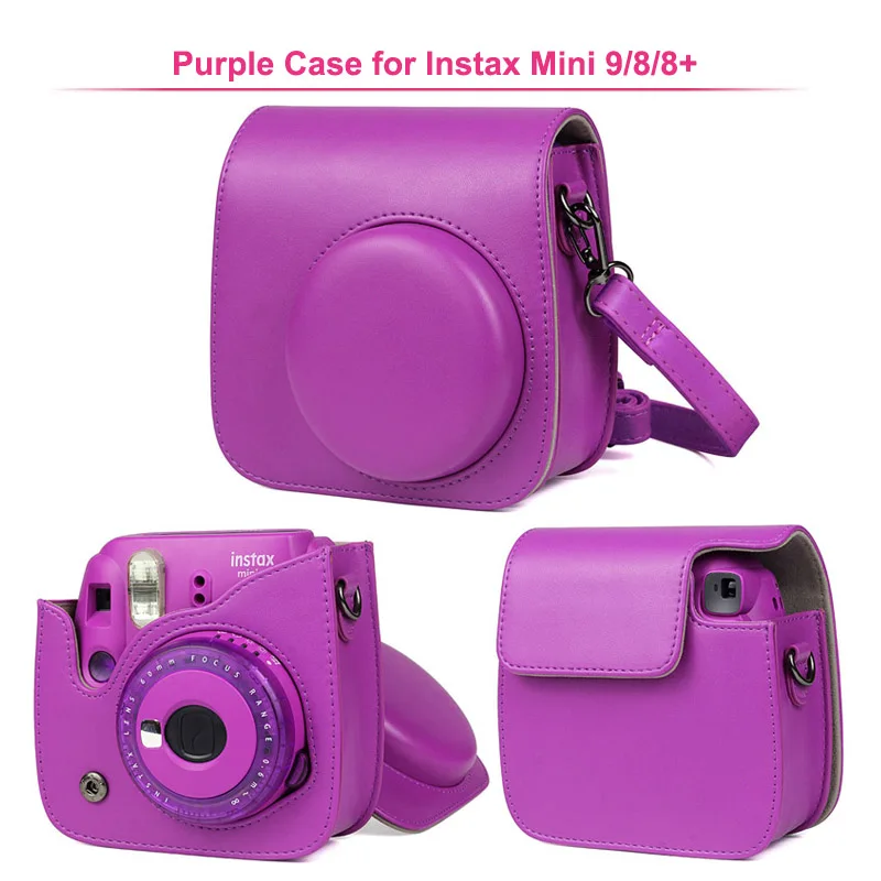 Качественный чехол из искусственной кожи для камеры Fujifilm Instax Mini 9 Mini 8, 5 цветов, защитная сумка с плечевым ремнем
