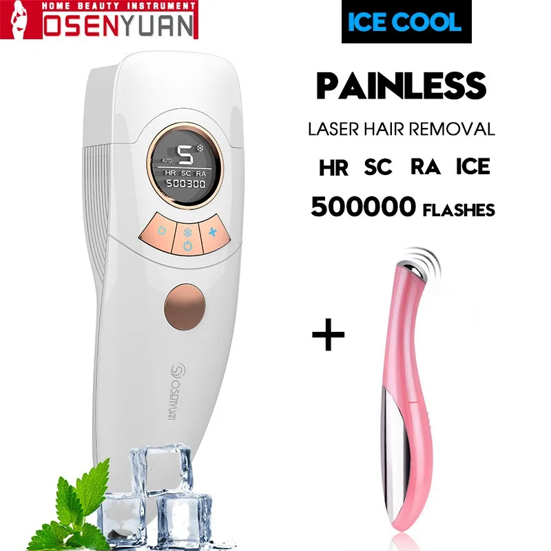 icecoo Lescolton 4в1 IPL лазерная эпиляция машина лазерный эпилятор удаление волос перманентное бикини Электрический depilador лазер - Цвет: osenyuan icecool