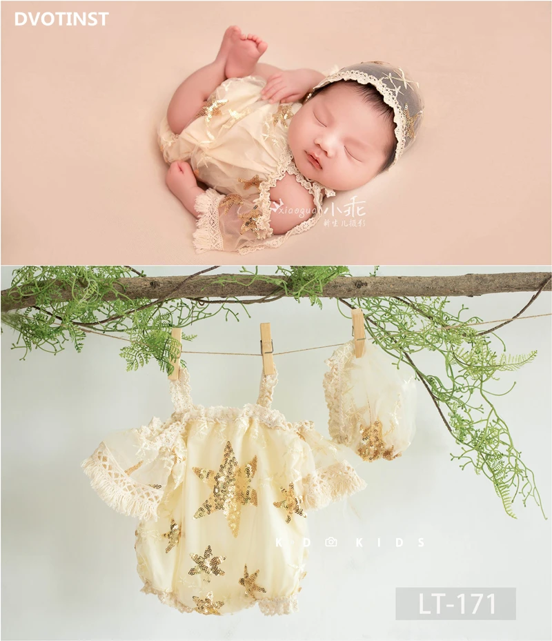 Dvotinst, реквизит для фотосъемки новорожденных для маленьких девочек, блестящее платье, головной убор, аксессуары для фотосъемки, реквизит для... от AliExpress RU&CIS NEW