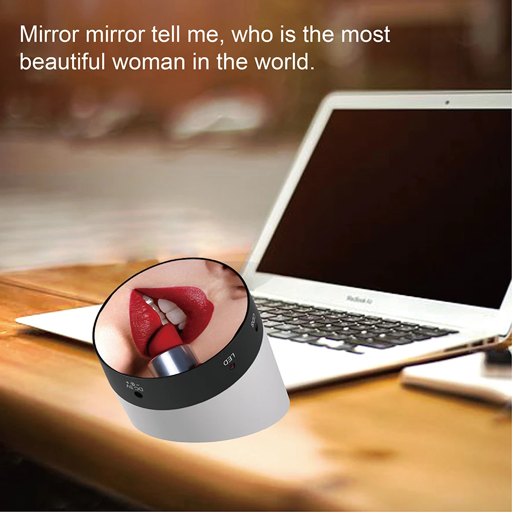 Цифровой USB светодиодный зеркальный Настольный будильник светильник