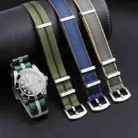 nylon seatbelt watch band 20mm 22mm high quality nato strap james bond military wristband for watch replacement