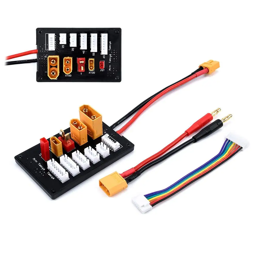 Фото Зарядное устройство HOBBYMATE XT30, XT60, XT90, JST T разъём для Lipo батарей, 2-6S, параллельная балансировочная зарядная плата для Imax B6, B6AC IDST №1