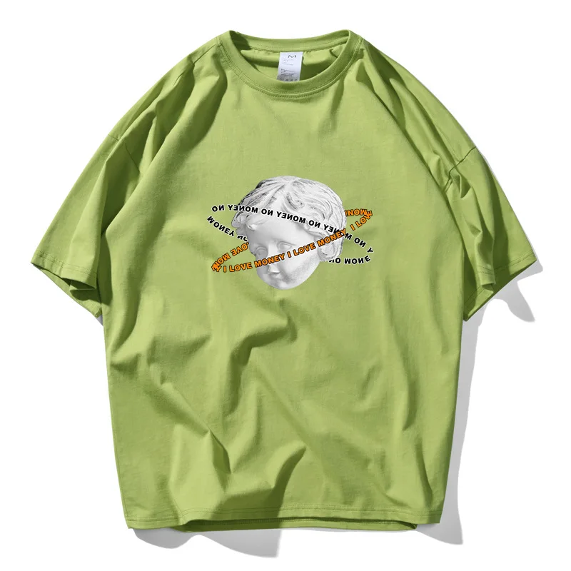 Мужская футболка из 100% хлопка высокого качества летняя модная парная с забавным