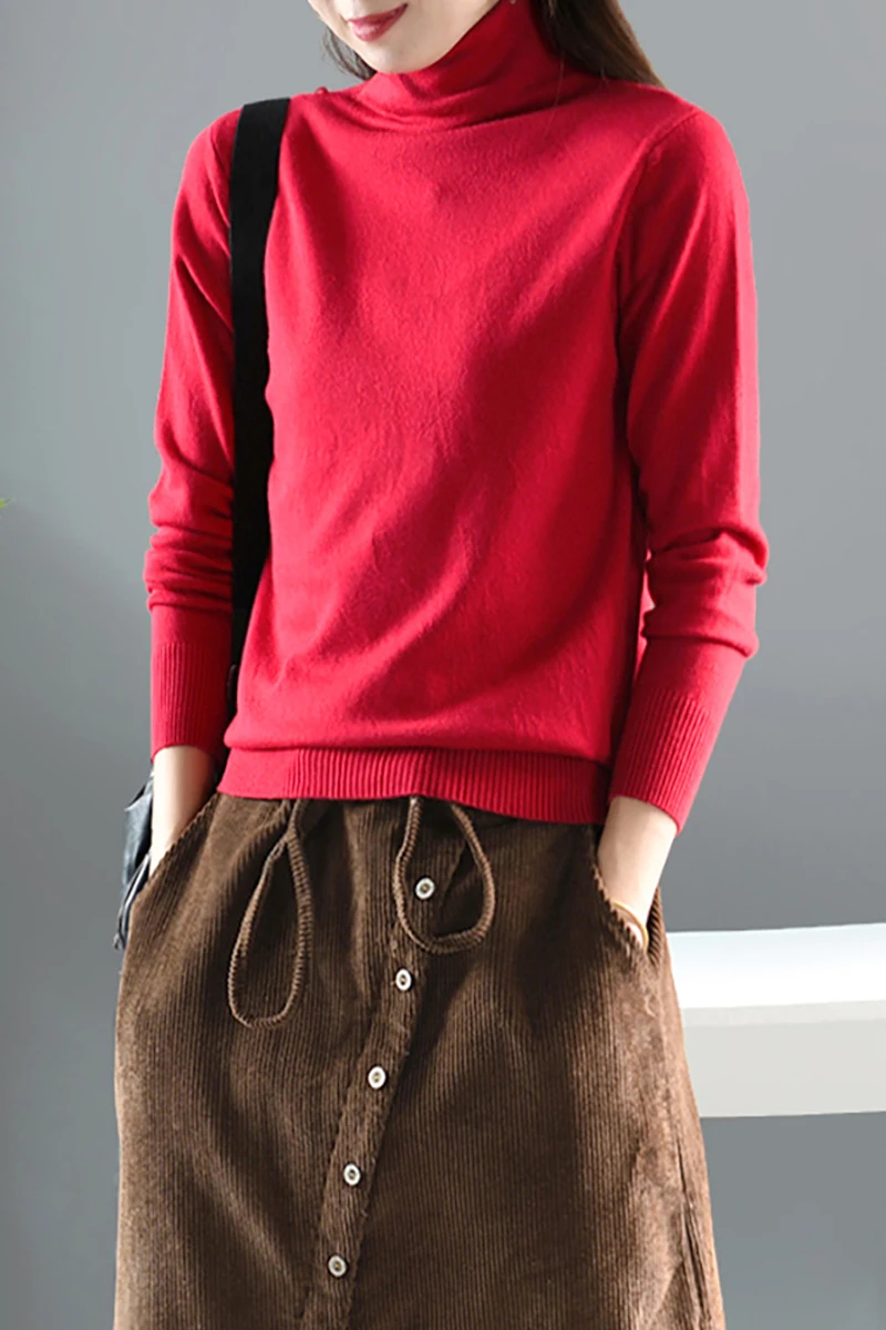 Осенний свитер женский модный тонкий пуловер 2019 Новый Водолазка Женский Топ с