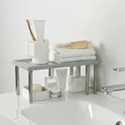 Металлическая подставка для хранения, многофункциональный держатель шкафа, кухонный Домашний Органайзер из нержавеющей стали для чашек и блюд