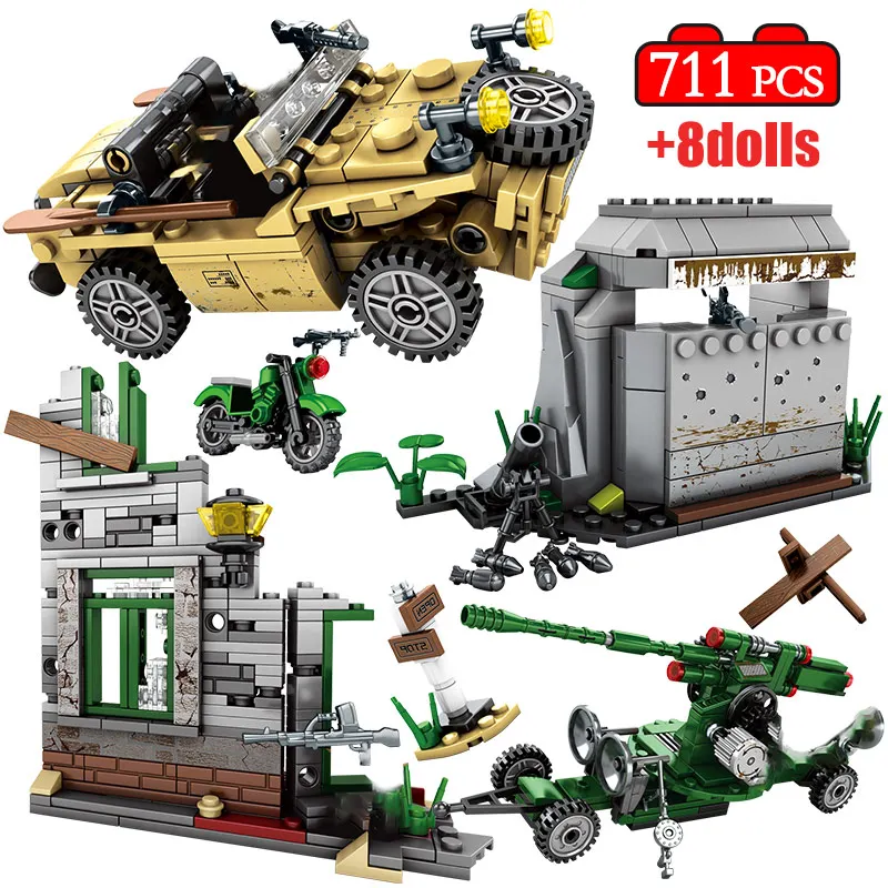 Армейский Танк строительные блоки для грузовиков Военная Вторая мировая война