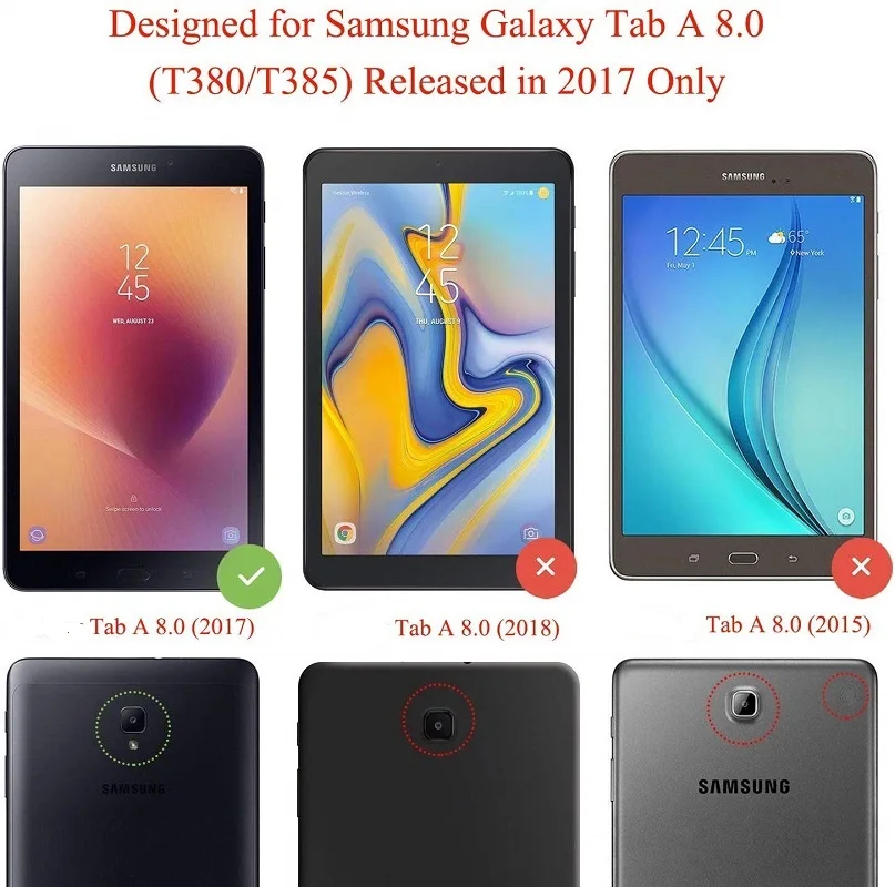 Деловой флип чехол для Samsung Galaxy Tab A 8 0 2017 SM T380 подставка T385Smart Магнитный с функцией
