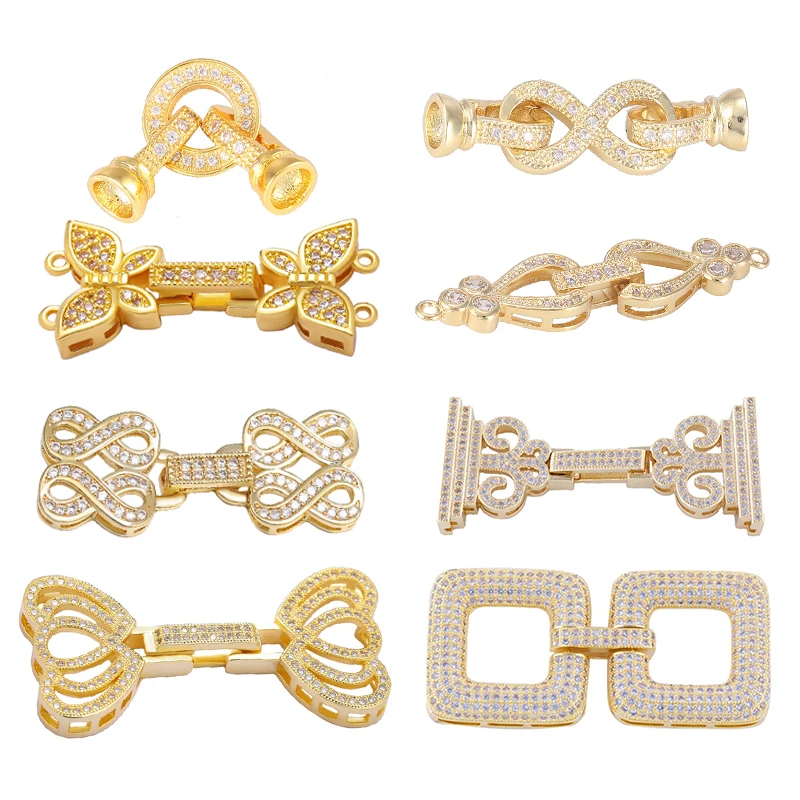 

Juya DIY Pearls Jewelry Fittings Fastener Connector Clasps For Handmade Beadwork Gems Pearls Bracelet Necklace Making Material