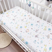 nordic newborn baby cot sheet on elastic children cradle matress cover cotton cartoon print kids bedding set sheet 12060cm