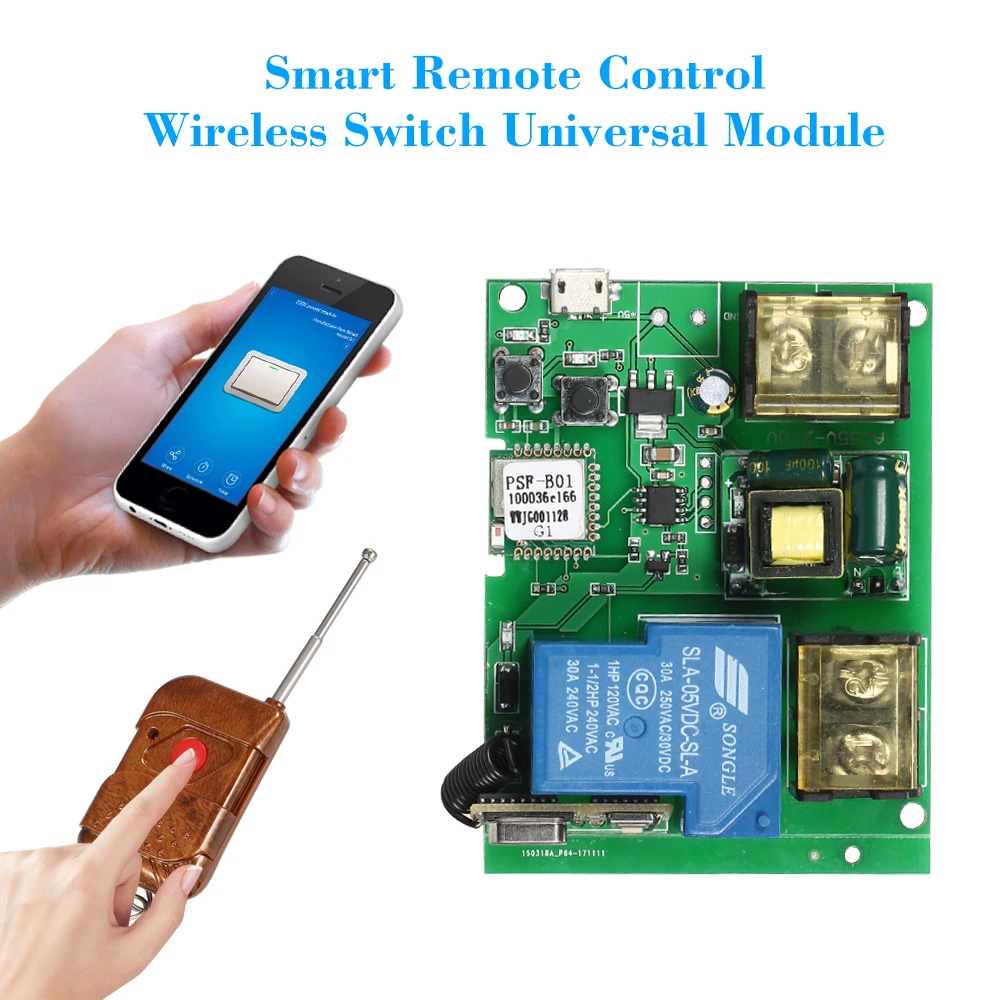 EWeLink AC85 250V 30A переключатель Wi Fi Беспроводной триггерный релейный модуль модули