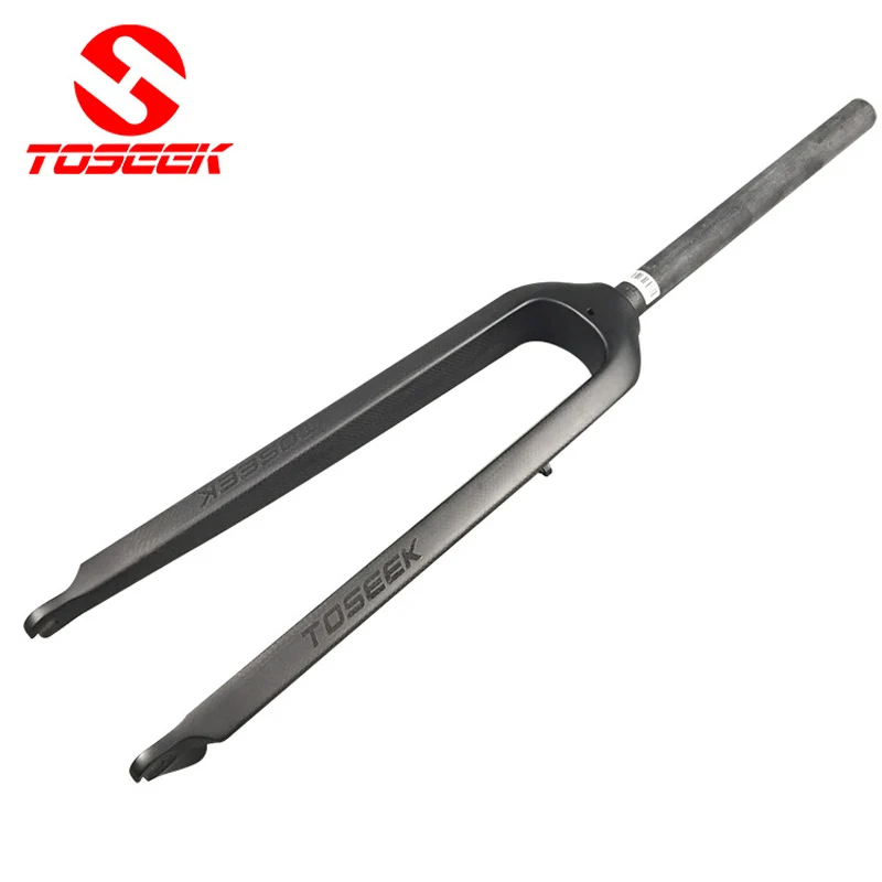 Вилка для горного велосипеда TOSEEK твердая дисковая тормоза из углеродного