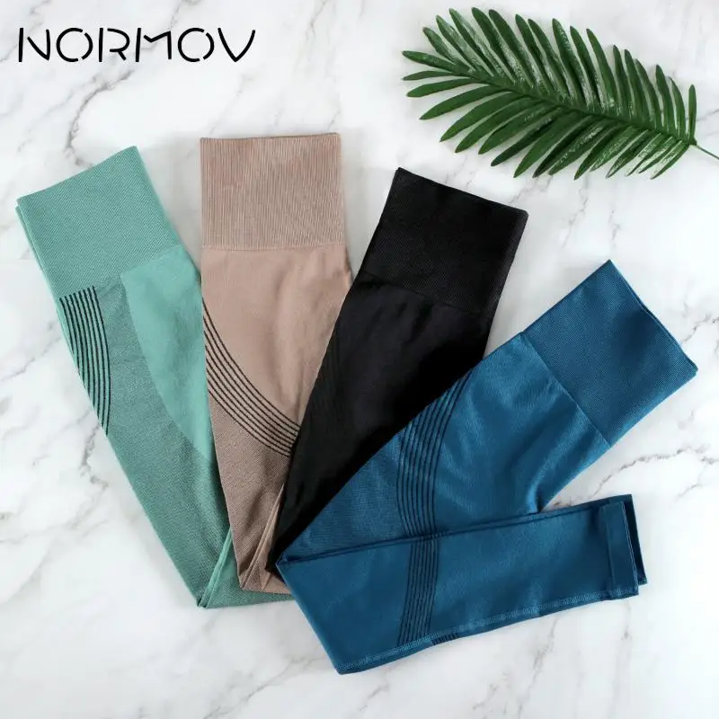 

NORMOV Push Up Yoga Leggings Women Fitness Sport Legging High Waist Tummy Control Running Tights Yoga Pants