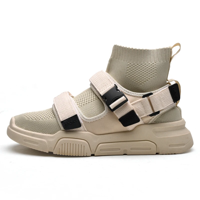 Дышащая обувь новые летающие тканые высокие баскетбольные туфли Баскетбольная