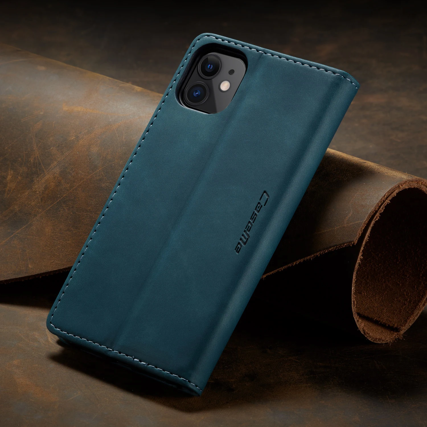 Магнитный чехол для iPhone 11 12 Pro XS Max Роскошный Ретро Чехол из искусственной кожи с