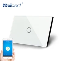 tuya us 1 gang wifi control touch switch wallpad 1 way au wall switch glass panel smart life app alexa google home ios android