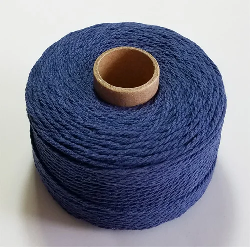 navy blue Цветная хлопковая веревка 80 м/рулон бечевки веревки для макраме нить для упаковки подарков вечерние аксессуары для свадебных украшений DIY - Цвет: navy blue