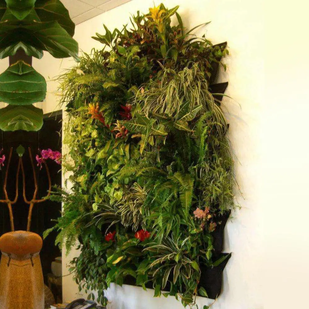 Настенные пакеты для посадки 4/6/7 карманов зеленая сумка выращивания растений