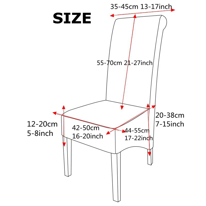 Простой цвет размер XL чехол для стула Большой длинный задник европейский стиль