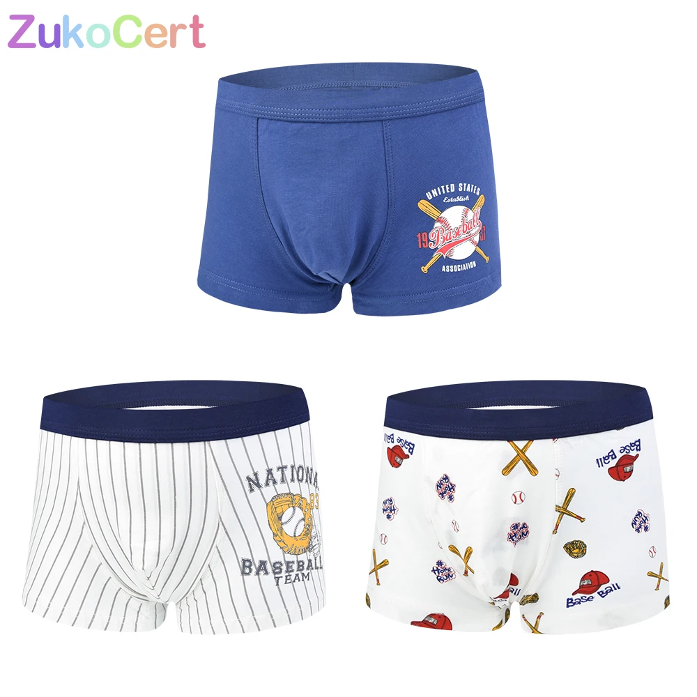 3 шт./лот Нижнее белье для мальчиков Хлопковые детские трусы боксеры Мягкие шорты