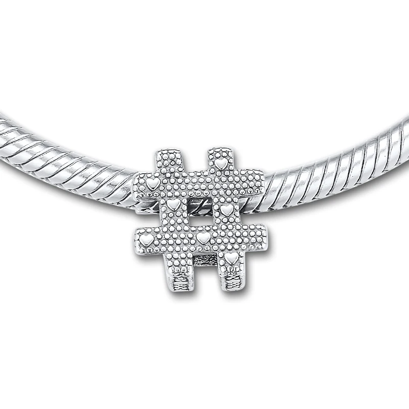 2019 Autumn Fits Pandora Bracelets Hashtag Symbol Charm Original Beads Sterling Silver Making QANDOCCI | Украшения и аксессуары