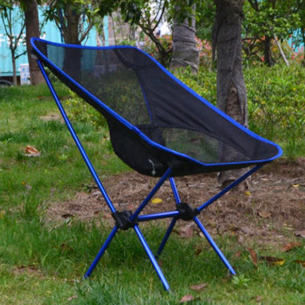 

Outdoor Camping Picnic Moon Chair Aluminum Alloy Ultralight Folding Chair Portable Fishing Beach Garden Leisure Backrest Seat