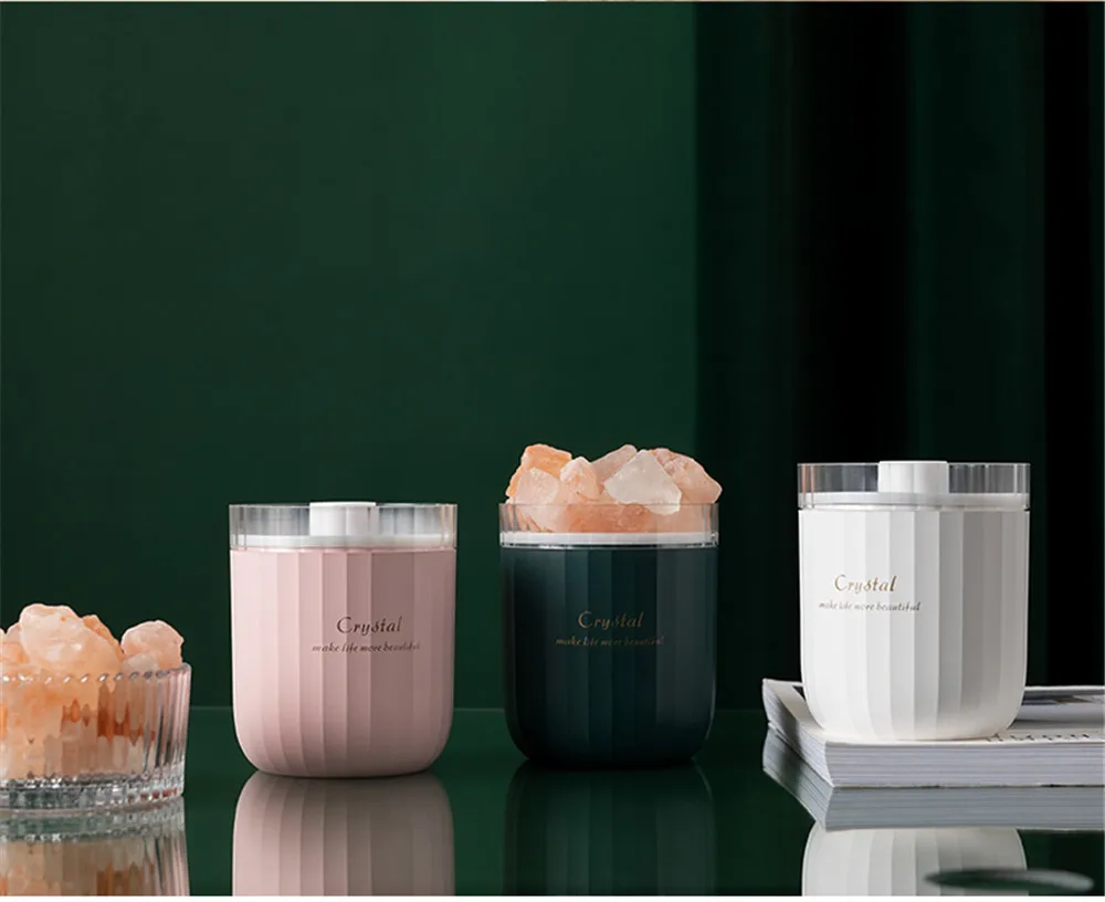 

Humidifier USB Crystal Aromatherapy Wireless Aroma Essential Oil Diffuser Air with Colorful Light Rechargeable