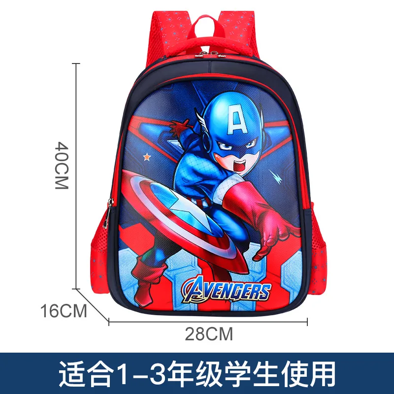 

New Marvel Children School Bags Spiderman Iron Man Captain America Super Hero Waterproof Wearable Backpack Anime Men Travel Bag