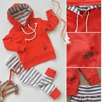newborn toddler boys girls hooded tops t shirtpants sweatsuit outfits baby spring autumn clothes