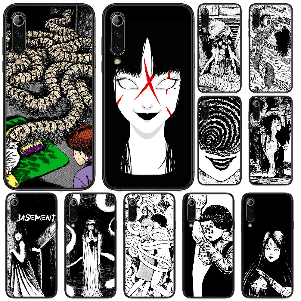 

Horror Thriller Anime Junji Ito Phone case For Xiaomi Mi note 10 A3 9 MAX 3 A2 8 9 Lite Pro ultra black hoesjes fashion
