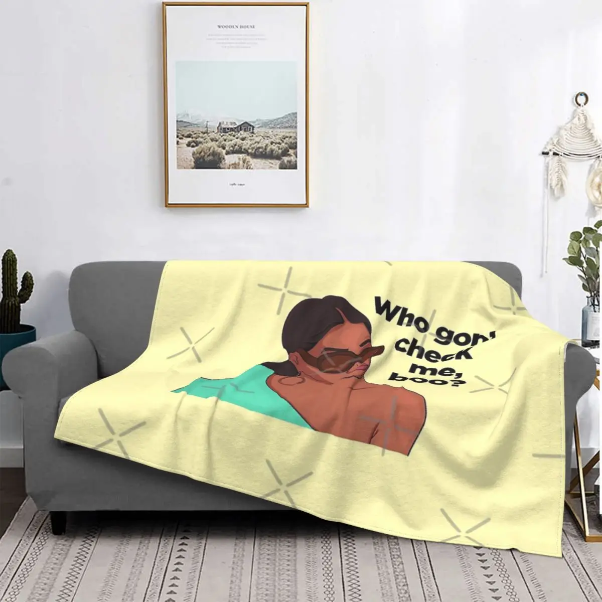 

Кто готов проверить меня Boo Roa-Manta, colcha para cama a quadros, manta de Anime, manta de lana, colcha para camas