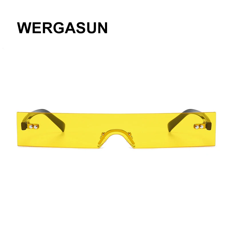 Небольшие прямоугольные солнцезащитные очки WERGASUN женские модные прозрачные