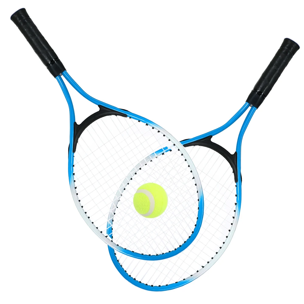 2pieces Of Advanced Professional Carbon Fiber Youth Tennis Training Racket Absorption Handle With Ball | Спорт и развлечения