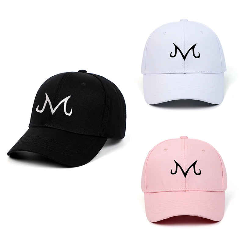 Majin Buu M LOGO Embroidery Baseball Caps Japanese Anime Cotton Streetwear Dad Hats Hiphop Men Snapback Caps Women Beanie Hat S