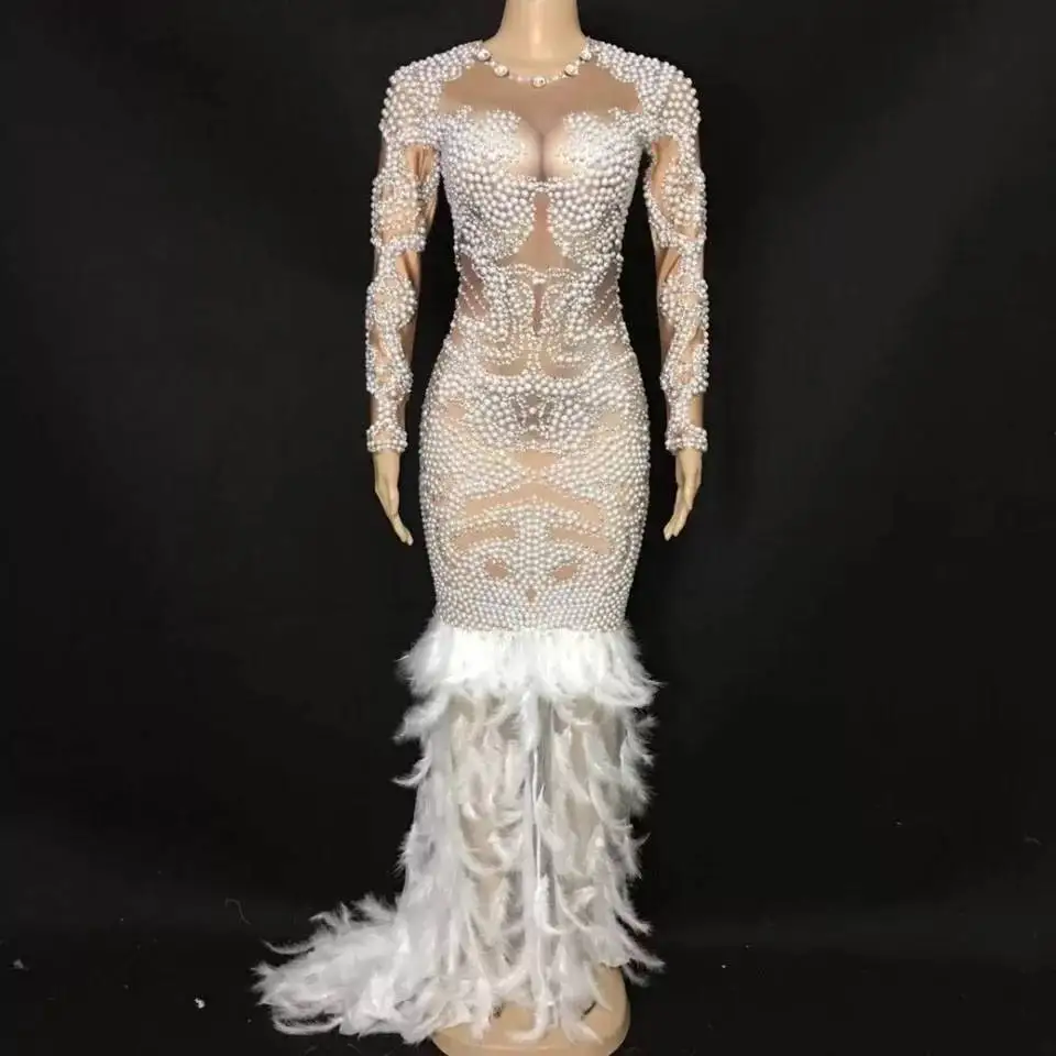 Женское длинное свадебное платье-Русалка элегантное облегающее вечернее платье