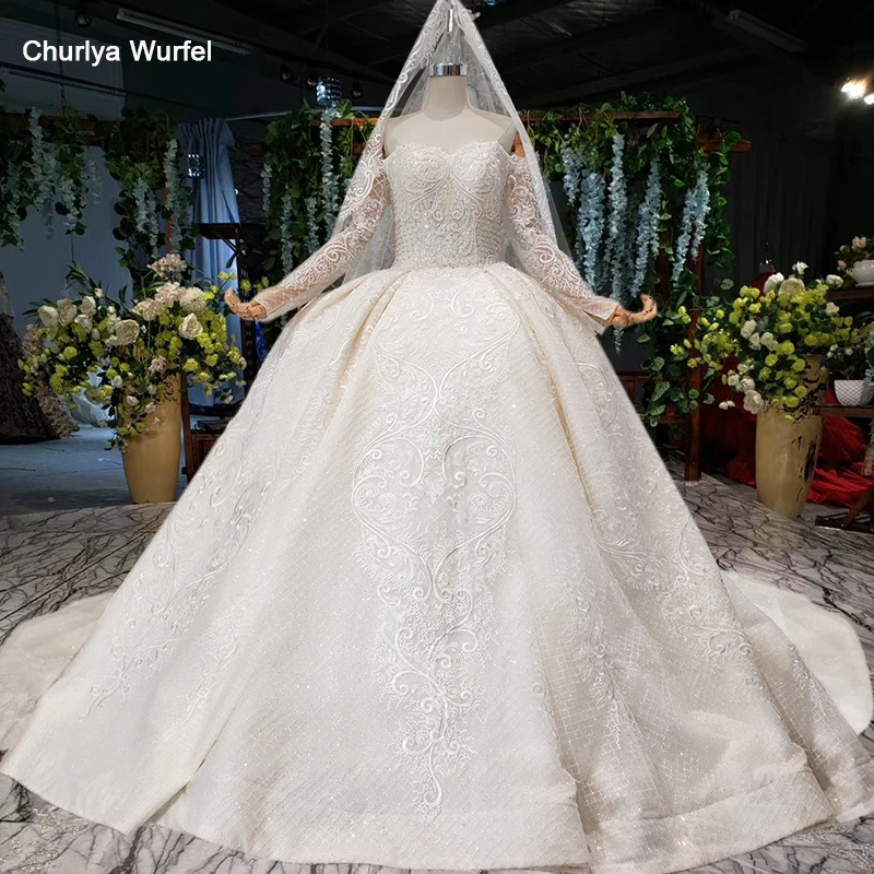 HTL429G скромные свадебные платья с вуалью открытыми плечами милое бальное платье