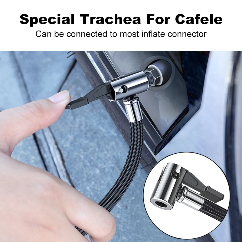 Cafele 12V Car Portable Air Compressor High Pressure Electric Boat Bicycle Pump For Tire Inflator With Power Bank 4000mah | Автомобили и