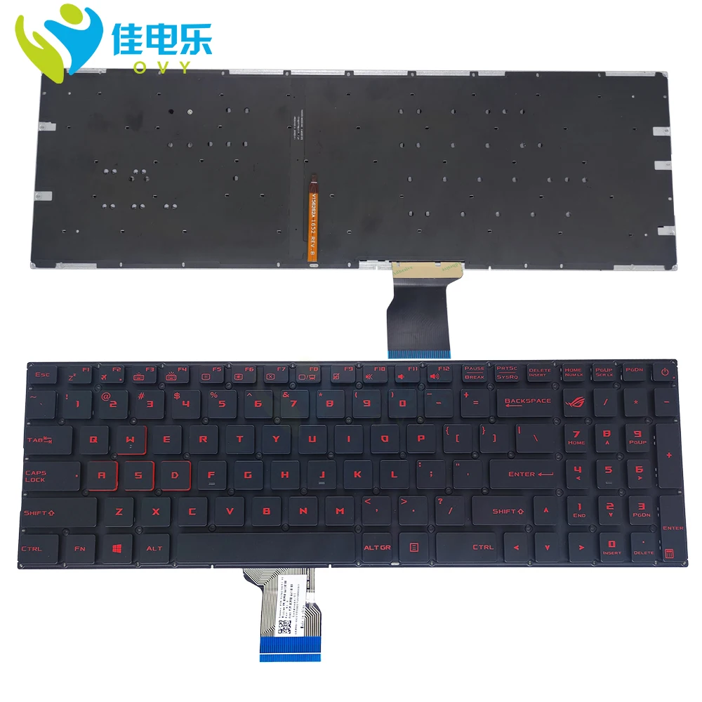 

US backlit keyboard for Asus ROG Strix GL702 VT GL702VM GL702VS GL502 VM GL502VS notebook keyboards English red keys backlight
