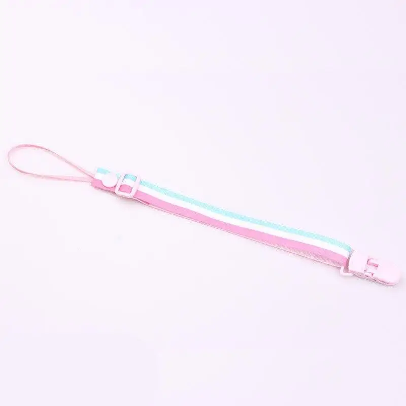 Newborn Baby Pacifier Clip Chain Ribbon Soother Dummy Holder Leash Strap Nipple Holder Infant Feeding Newborn Accessories